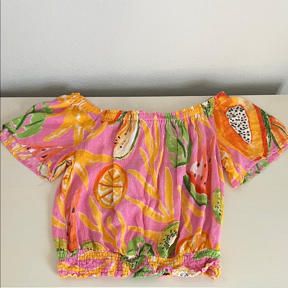 C&C California Multicolor Off-Shoulder Top